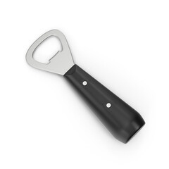 Metal Bottle Opener Isolated on White Background