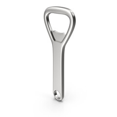 Metal Bottle Opener Isolated on White Background