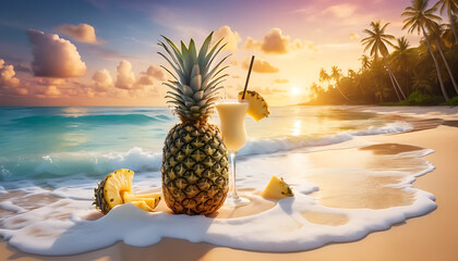 refreshing taste of summer with vibrant Pina Colada