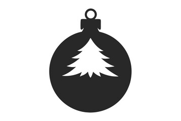 Obraz premium christmas-tree-decoration--silhuette---vector-art-.eps