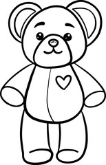 Hand Drawn Retro Teddy Bear Doodle