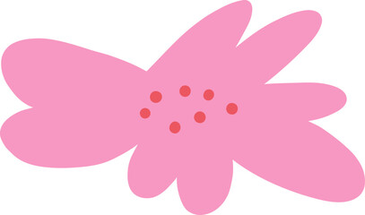 Simple Pink Flower Illustration