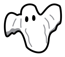 vector illustration of cartoon cute Ghost