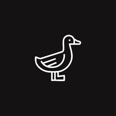 Duck icon logo flat vector design