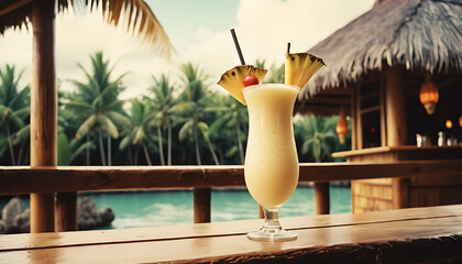 refreshing taste of summer with vibrant Pina Colada