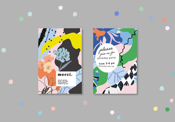 Artistic Floral Cards Layout