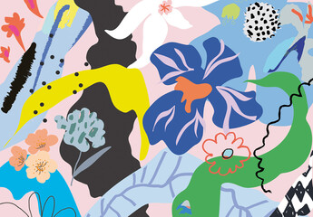 Artistic Floral Card Layout