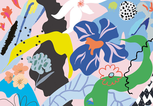 Artistic Floral Card Layout