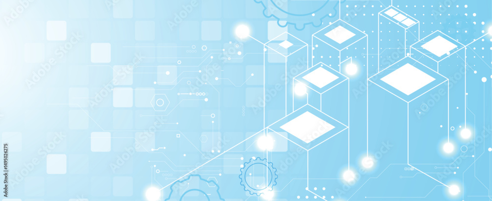 Poster abstract high technology and science background