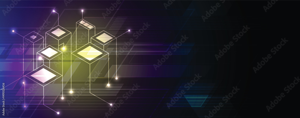 Poster abstract high technology and science background