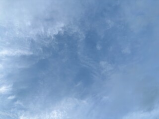 clean bright blue sky background with beautiful clean white clouds, creative natural background