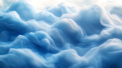 Obraz premium Blue Cloudscape with Ethereal Hues Creates a Serene and Dreamy Ambiance