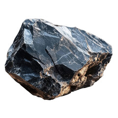 obsidian rock isolated on transparent background