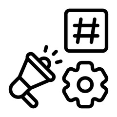 Hashtag Strategy Icon