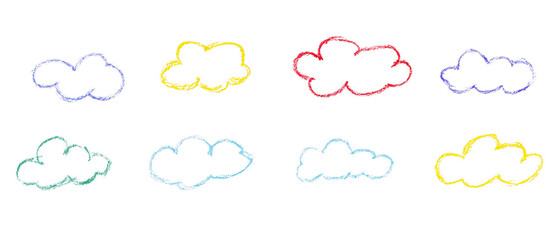 Colorful hand print and rubber glove design elements with speech bubble icon