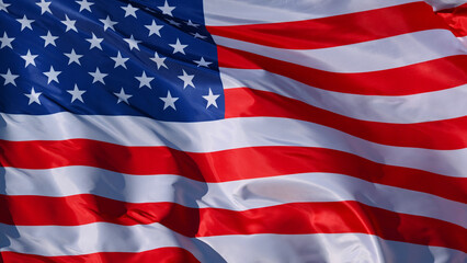 Obraz premium Close-up of the national flag of United States