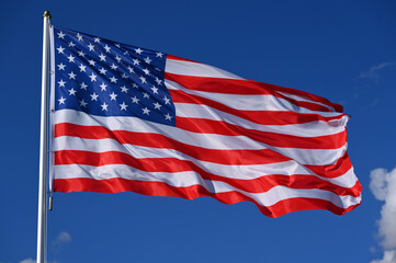 Obraz premium Close-up of the national flag of United States