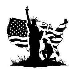 Statue of liberty vector illustration, statue, woman, illustration, sculpture, vintage, vector, art, drawing, antique, ancient, justice, dress, old, statue of liberty, lady, retro, liberty, law, warri © gfxtorab