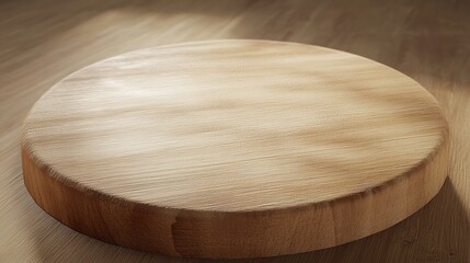Elegant Polished Wooden Surface with Soft Natural Lighting for Minimalist Product Display Background