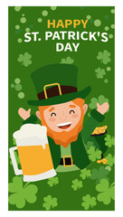St. Patrick's Day Vertical Vector Illustration - Cards & Stories Graphics-01