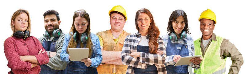 Mitarbeitende aus Handwerk, Industrie und Auslieferung