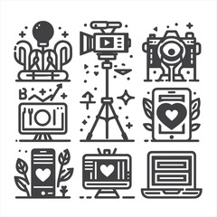 Veterinary icon set. Contains such icons as pets, medical history, health care, vet, vaccines, test, dental care, antiparasitic, diagnosis, x ray, veterinary clinic and more. Vector illustration