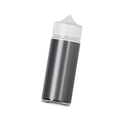 3D Render 120ml Vape Bottle Clear isolated with transparent background. Blank label for mock up