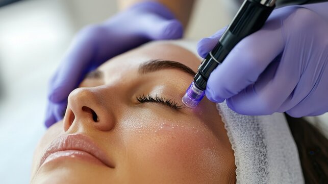 Microneedling Therapy Session for Skin Rejuvenation and Renewal