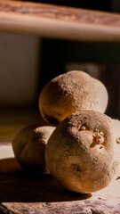 photo of large brown potatoes