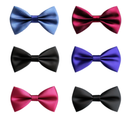 bow ties on transparent background