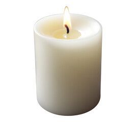 Candle White background on transparent background