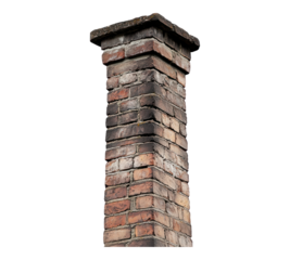 Chimney stack on transparent background