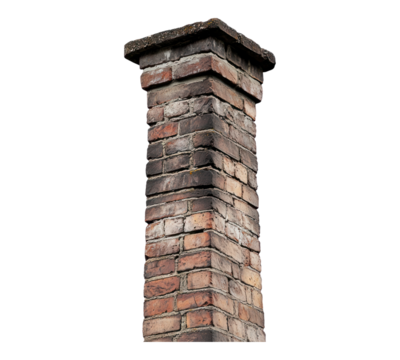 Chimney stack on transparent background