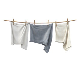 Clothesline on transparent background