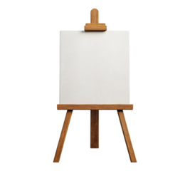 Easel board on transparent background