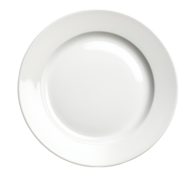 empty plate on transparent background