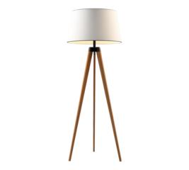 Floor lamp on transparent background