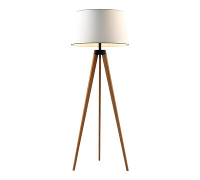 Floor lamp on transparent background