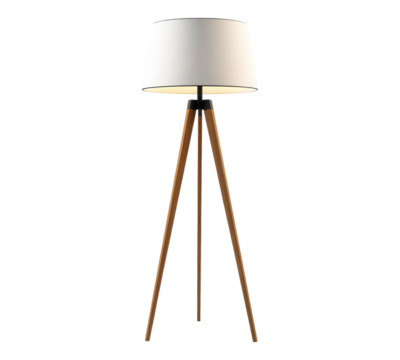 Floor lamp on transparent background