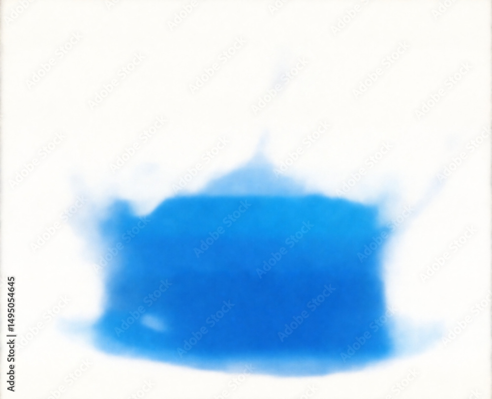 Poster blue ink drop and jellyfish-like fluid splash isolated on white background isometric view of paint c