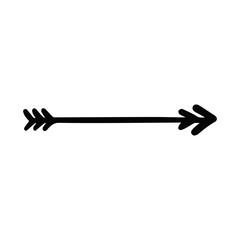 Stylized Black Arrow Graphic Created for a Variety of Design Use Applications and Projects