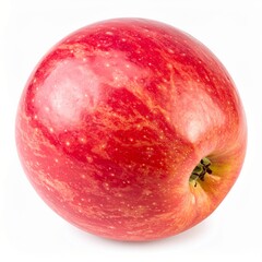 Fototapeta premium Fresh juicy red apple isolated on white background with full depth of field for clean product presentation