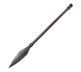long spear on transparent background
