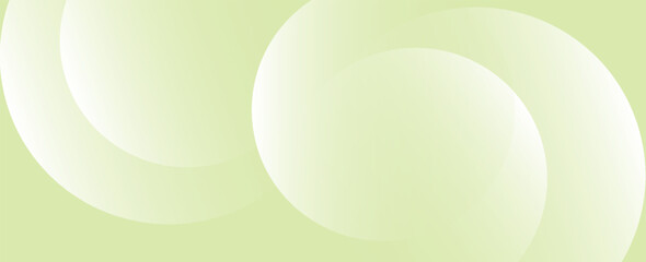 Minimalist banner background, pastel color gradient, light green and white. Geometric circle effect style, abstract background.