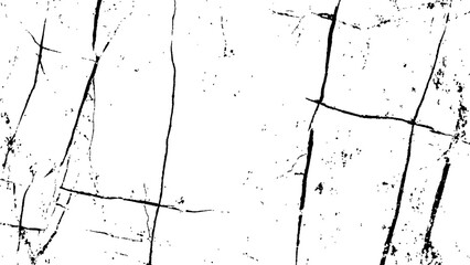 Vector lines, dry cracked isolated on white background. Scratch grunge urban background. Distressed overlay texture. Grunge background. Abstract illustration texture of cracks, chips, dot.	