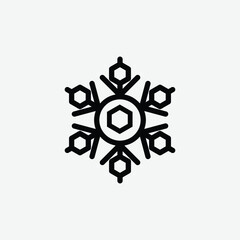 Elegant Snowflake Vector Design – High-Quality Winter Snowflake Graphics in Black & White
