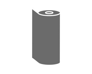 Simple graphic of a roll of paper or film.  Perfect for illustrating concepts of storage, content, production, or archiving.