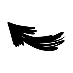 Dynamic Black Brush Stroke Illustration a creation capturing fluid artistry and elegance