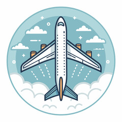 Naklejka premium vector illustration of airplane