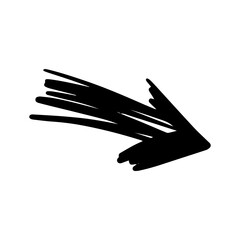 An eyecatching and dynamic black arrow illustration designed specifically for directional guidance